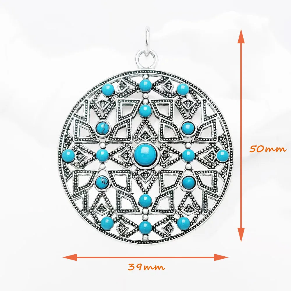 Round Sterling Silver Pendant