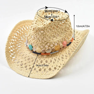 Bohemisk Halm Cowboyhatt