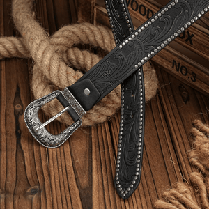 Cowboybälte med Antiksilver Spänne