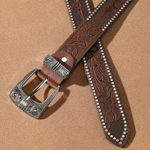 Cowboybälte med klassiskt westernspänne