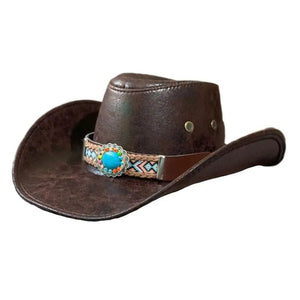 Cowboyhatt för Dam Brun / 56-58cm