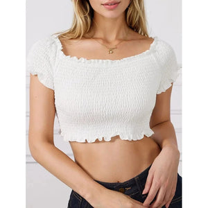 Crop top med smock