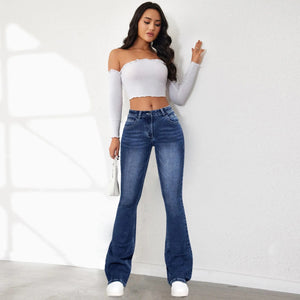 Flare jeans hög midja