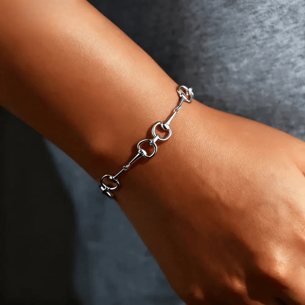Classic Silver Snaffle Bit Link Bracelet