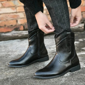 Låga cowboy boots herr