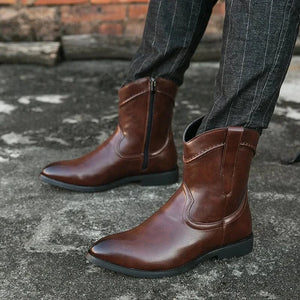 Låga cowboy boots herr