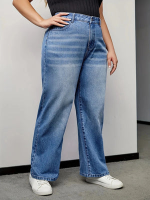 Lösa jeans i plusstorlek för damer