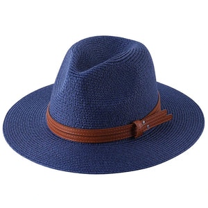 Panama cowboyhatt i strå Marinblå 1 / 59cm