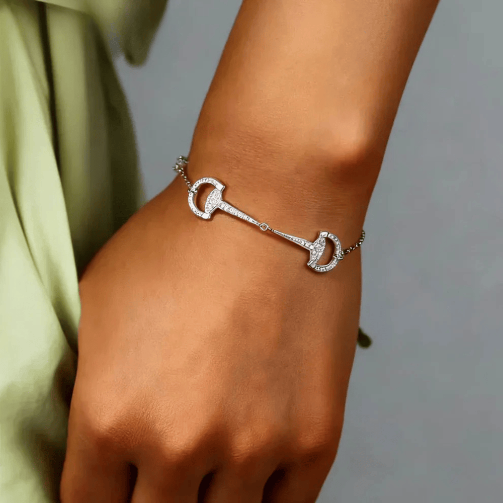 Silver Horse Bit Bracelet