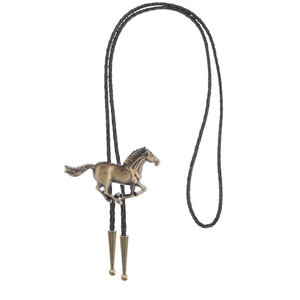 Western Bolo Tie med galopperande häst