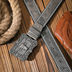 Westernbälte med Longhornsspänne