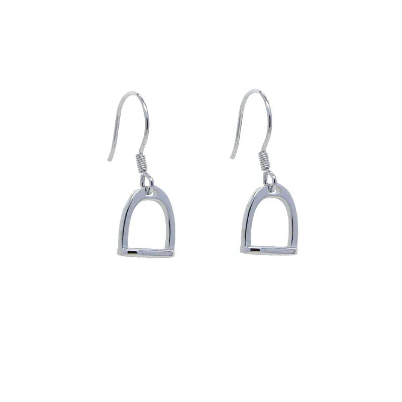 2025 New 925 Sterling Silver Bling Equestrian Horse Jewelry Snaffle Bit Stirrup Horseshoe Slippy Hook Dangle Drop Earring silver