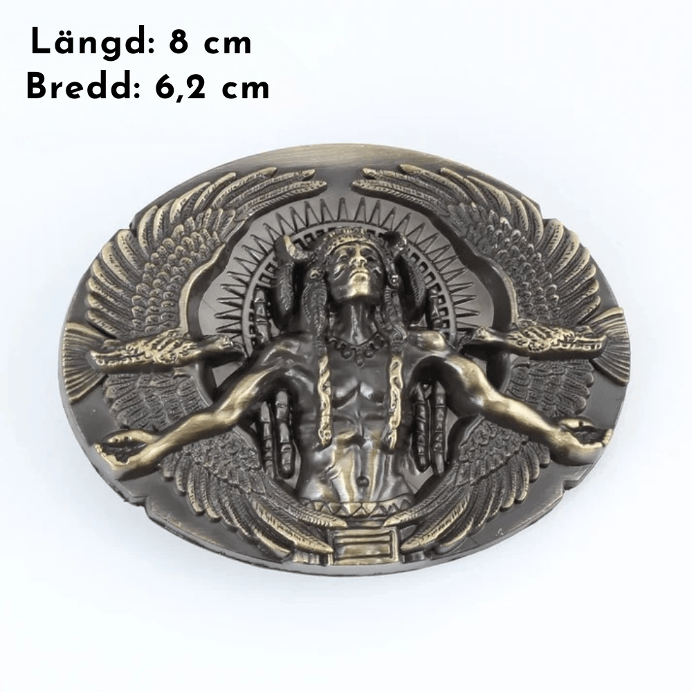 Äkta cowboyläderbälte antikt westernspänne