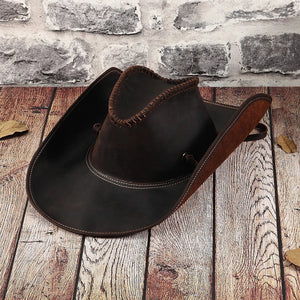 Äkta Läder Cowboyhatt