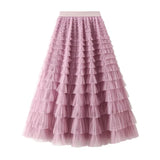 Bohemisk lång kjol Rosa / One Size