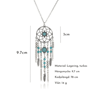 Boho halsband drömfångare Silver