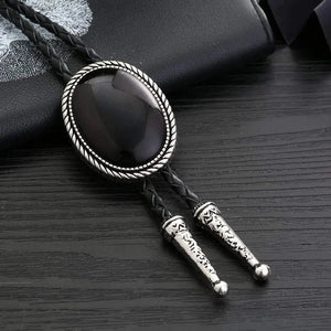 Bolo tie med äkta agatsten