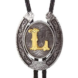 Bolo tie med bokstavsemblem A–Z Silver L