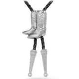 Bolo tie med cowboyboots Silver