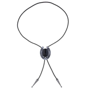 Bolo tie med hästsko och natursten