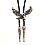 Bolo tie med örn i zinklegering Silver