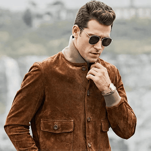 Brun mocka bomber jacka herr