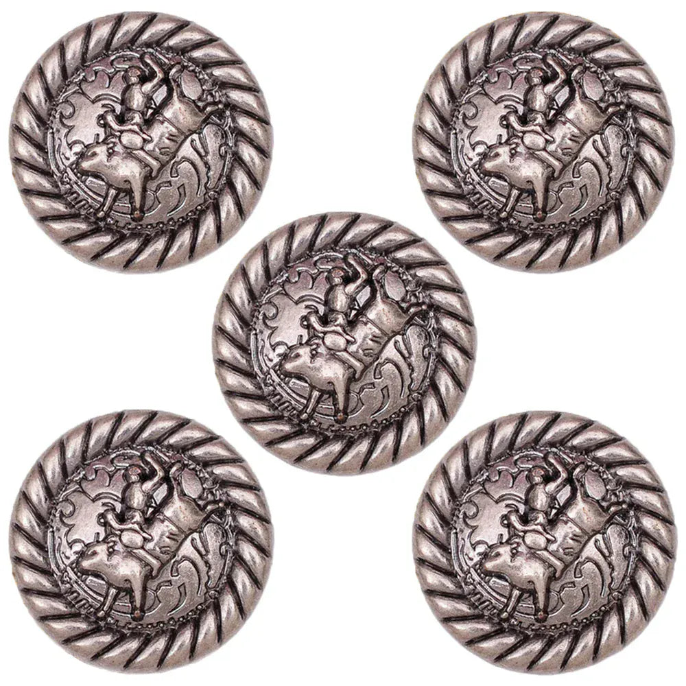 Bull Rider Concho Antik Silver / 19 mm