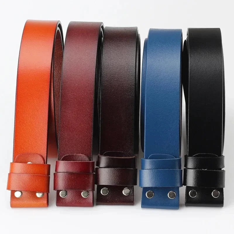 Cowboybälte i Äkta Läder utan Spänne