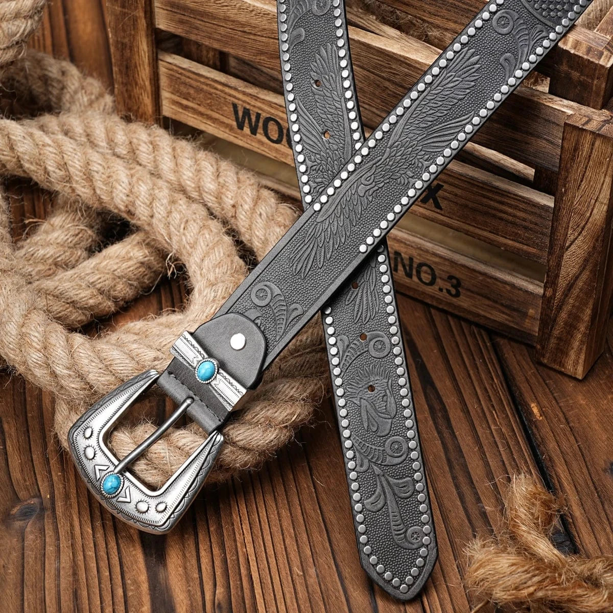 Cowboybälte silverspänne