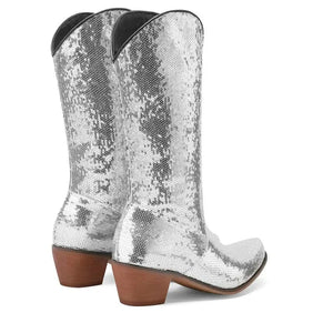 Cowboyboots med Paljetter för Dam