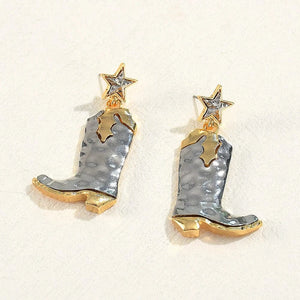 Cowboyboots örhängen Guld och silver