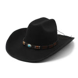 Cowboyhatt Bred Brätte Svart / 57-59cm