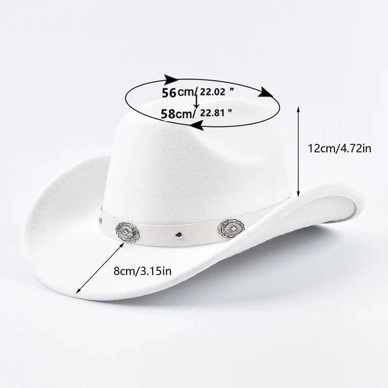 Cowboyhatt med Silverprydnad