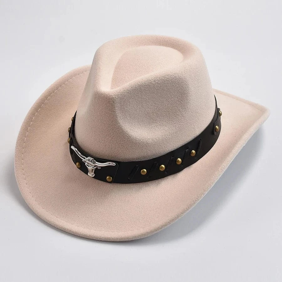 Elegant cowboyhatt i filt Beige / One Size