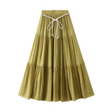 Kjol i linne Orange / One Size
