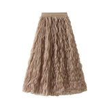 Krinklad kjol Khaki / One Size
