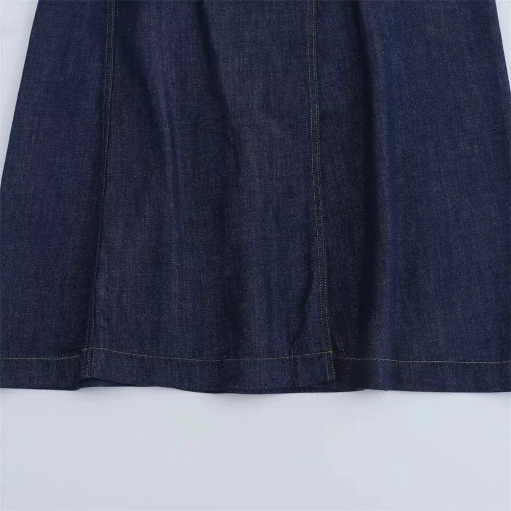 Lång Omlottkjol i Jeans