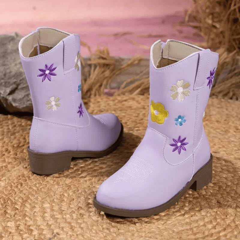 Lila cowboyboots för flickor
