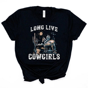 "Long Live Cowgirls" T-shirt Svart / S