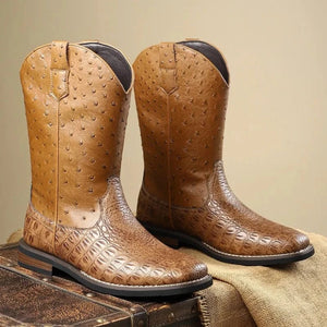 Ostrich cowboy boots
