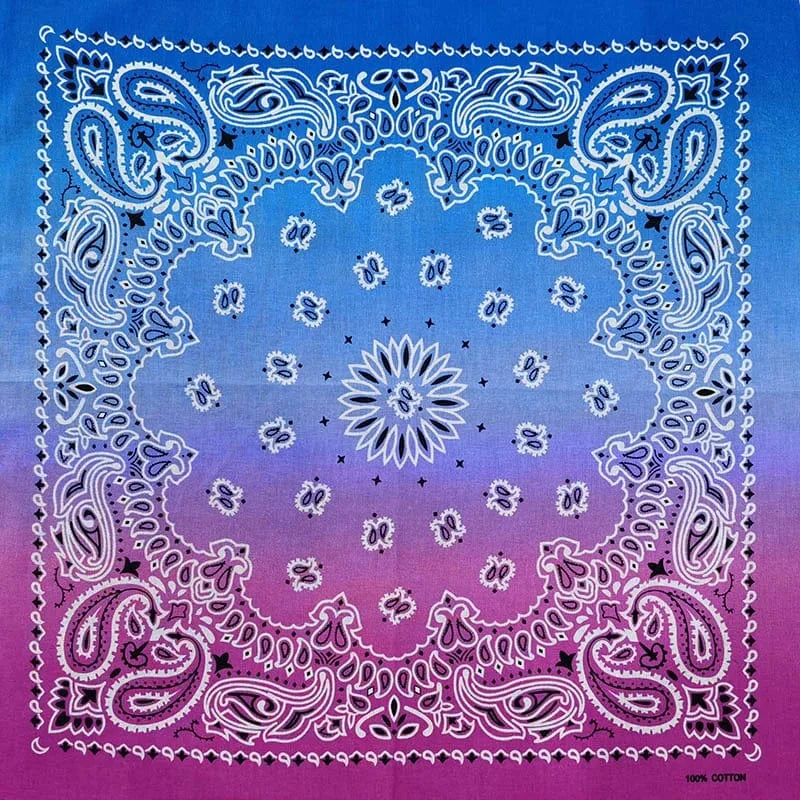 Ombré Blå Rosa Bandana Ombré Blå Rosa