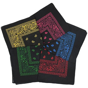 Paisley Svart Bandana