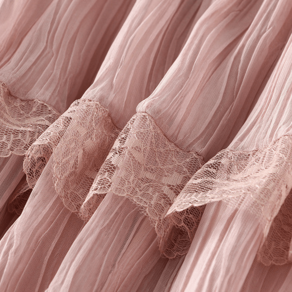 Ranch-inspirerad kjol med spets och volanger
