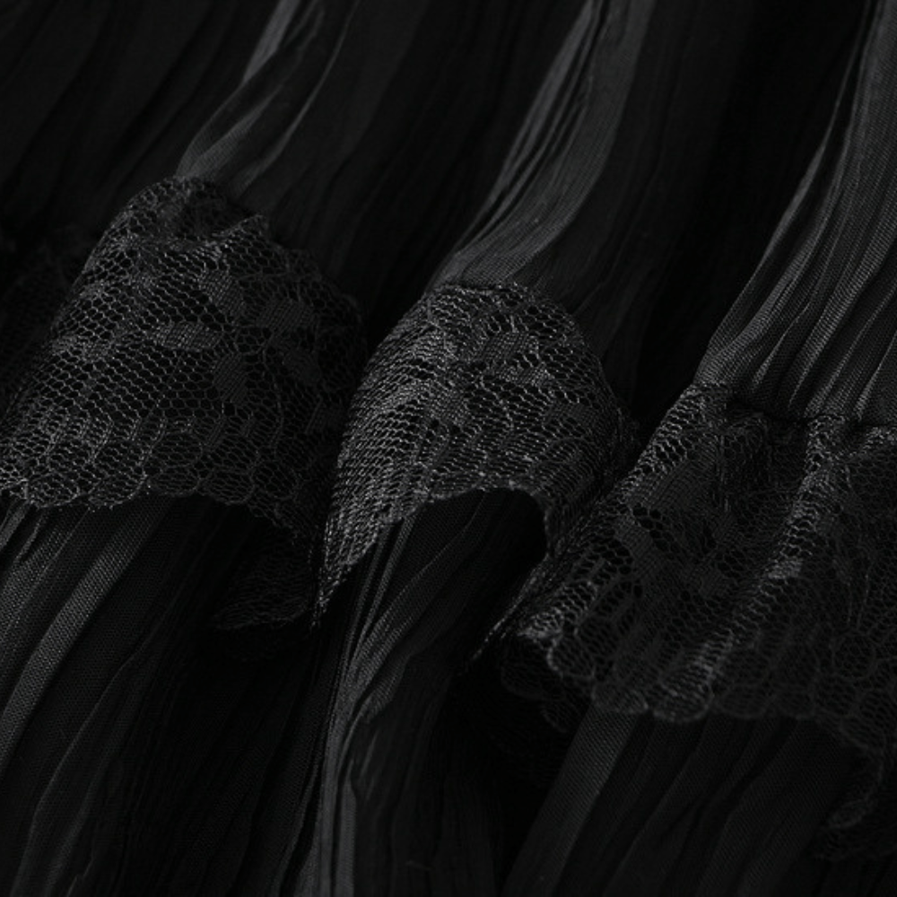 Ranch-inspirerad kjol med spets och volanger