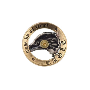 Runt Concho i Mässing med Örnhuvud
