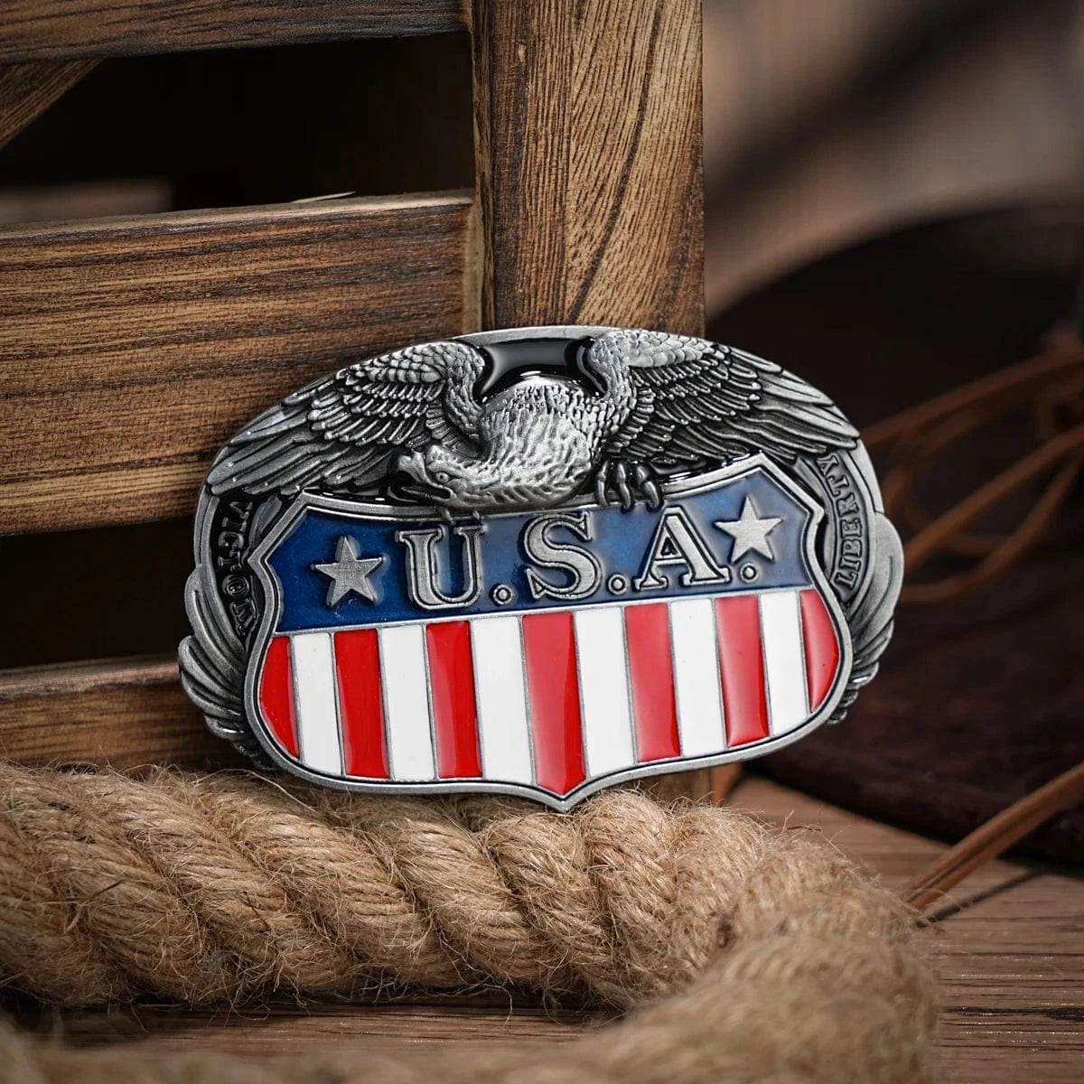 USA Bältesspännen Patriotiska Motiv