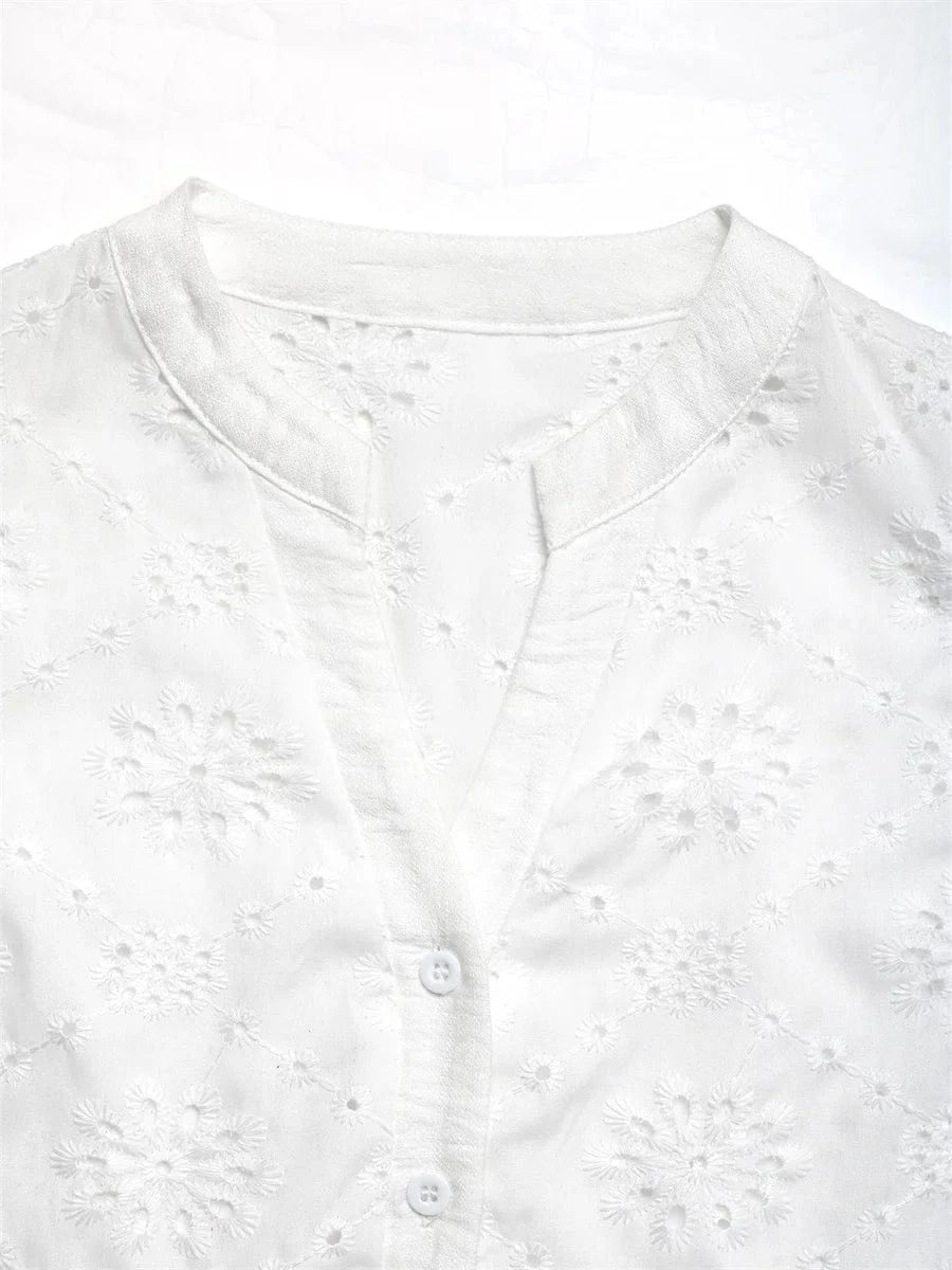 Vit ärmlös blus