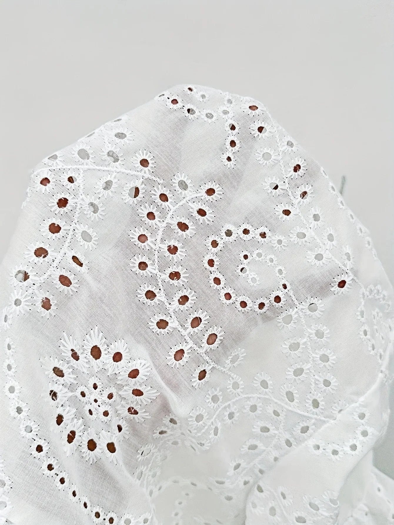 Vit blus broderie anglaise