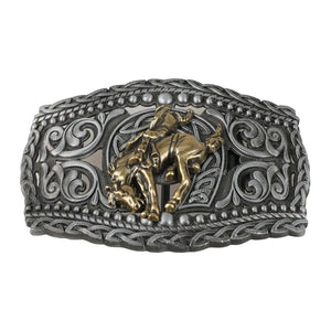 Western Bältesspänne i Metall med Präglad Design