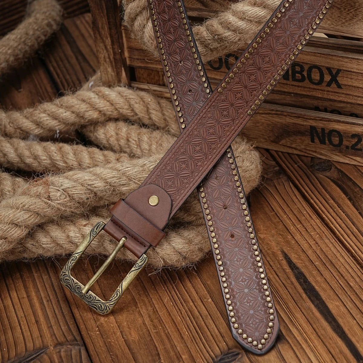 Western Cowboy Läderbälte